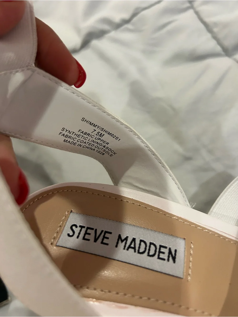 Steve Madden White Espadrille Platform Wedge Sandals
